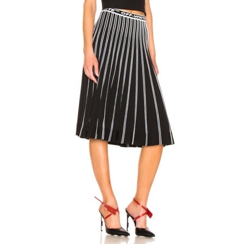 OFF WHITE Plisse Knit Skirt size 38IT/ XS $1235